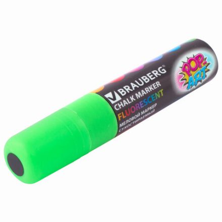 Маркер меловой "POP-ART" ЗЕЛЕНЫЙ, 15 мм, стираемый, для гладких поверхностей, BRAUBERG, 151542 Маркер меловой "POP-ART" ЗЕЛЕНЫЙ, 15 мм, стираемый, для гладких поверхностей, BRAUBERG, 151542