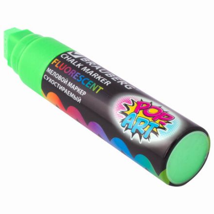 Маркер меловой "POP-ART" ЗЕЛЕНЫЙ, 15 мм, стираемый, для гладких поверхностей, BRAUBERG, 151542 Маркер меловой "POP-ART" ЗЕЛЕНЫЙ, 15 мм, стираемый, для гладких поверхностей, BRAUBERG, 151542