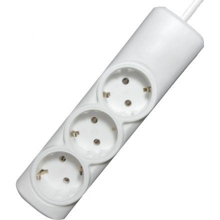 Удлинитель PROGIX PG310 3р/2м/2,2кВт/10А  заземление, белый, ПВС 3х0.75