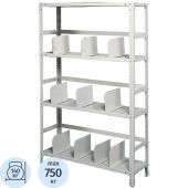 Стеллаж металлический P_МС-244 с 4-мя полками 1000х400х2000