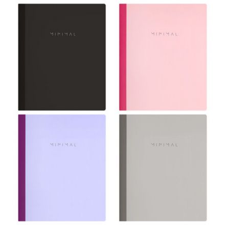 Тетрадь А5 96 л. BRAUBERG, на сшивке с корешком, клетка, обложка картон, "Minimal", 405287