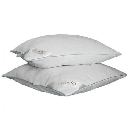 Подушка 70х70 стеганная (микрофибра/лебяжий пух), белый
