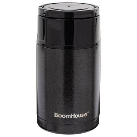 Термос 1 л для еды/напитков с широким горлом, BOOMHOUSE (БУМХАУС) LUNCH, нержавеющая сталь SUS304, черный, 700327