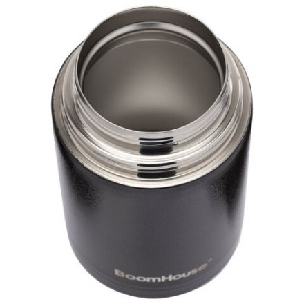 Термос 1 л для еды/напитков с широким горлом, BOOMHOUSE (БУМХАУС) LUNCH, нержавеющая сталь SUS304, черный, 700327