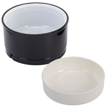 Термос 1 л для еды/напитков с широким горлом, BOOMHOUSE (БУМХАУС) LUNCH, нержавеющая сталь SUS304, черный, 700327