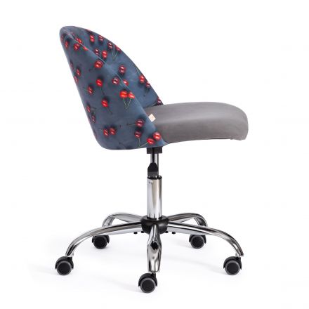 Кресло MELODY ткань/флок, серый, Botanica 08 cherry/29