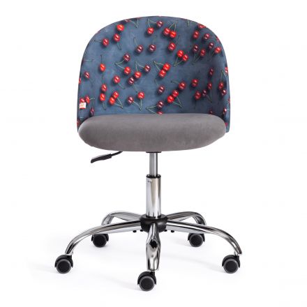 Кресло MELODY ткань/флок, серый, Botanica 08 cherry/29