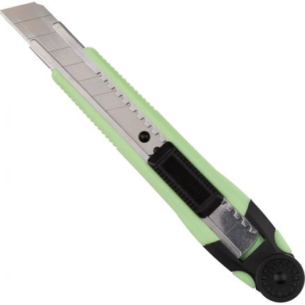 Нож универсальный Attache 18 мм пластиковый мет направл. зелён. авто