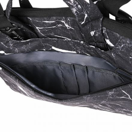 Сумка портфель BRAUBERG STYLE с отделением для ноутбука 13-14", 3 кармана, "Marble", черная, 26х36х3 см, 270835