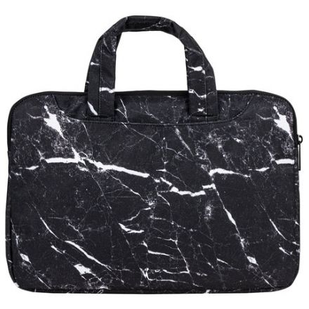 Сумка портфель BRAUBERG STYLE с отделением для ноутбука 13-14", 3 кармана, "Marble", черная, 26х36х3 см, 270835