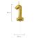 Свеча-цифра для торта "1" золотая с глиттером, 6 см, ЗОЛОТАЯ СКАЗКА, на шпажке, в блистере, 591414