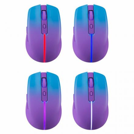 Мышь беспроводная бесшумная DEFENDER Mystery MM-301 LED, 5 кнопок + колесо-кнопка, фиолетовая, 52301