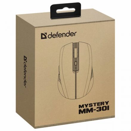 Мышь беспроводная бесшумная DEFENDER Mystery MM-301 LED, 5 кнопок + колесо-кнопка, фиолетовая, 52301