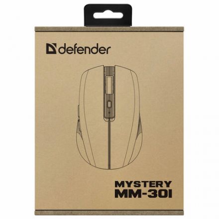 Мышь беспроводная бесшумная DEFENDER Mystery MM-301 LED, 5 кнопок + колесо-кнопка, фиолетовая, 52301
