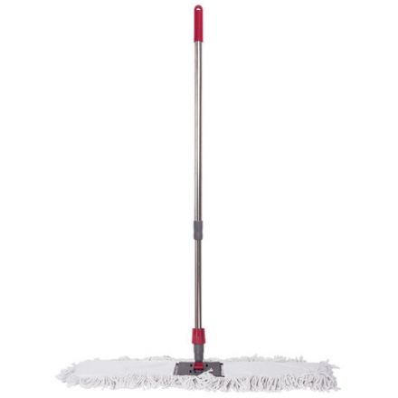 Швабра-рамка 80 см, телескопический черенок из нержавеющей стали 125 см, МОП хлопок, LAIMA, 603604 Швабра-рамка 80 см, телескопический черенок из нержавеющей стали 125 см, МОП хлопок, LAIMA, 603604