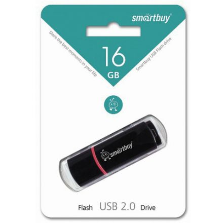 Флеш-диск 16 GB, SMARTBUY Crown, USB 2.0, черный, SB16GBCRW-K Флеш-диск 16 GB, SMARTBUY Crown, USB 2.0, черный, SB16GBCRW-K
