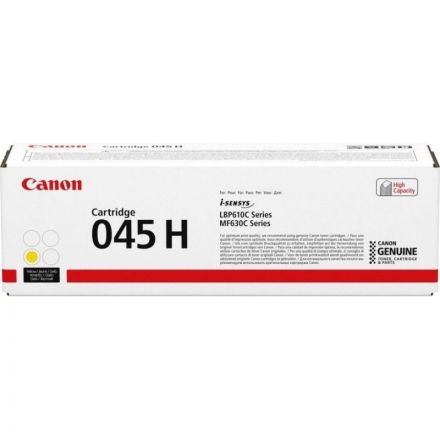 Картридж лазерный Canon 045 H Y 1243C002 желтый оригинальный повышенной емкости