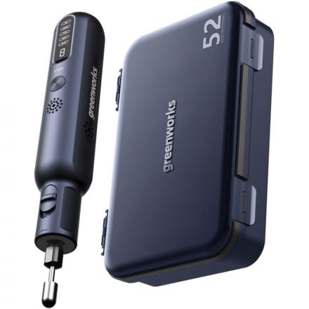 Гравер аккумуляторный Greenworks GPT-8VRT, кейс+оснастка 52 шт. (3200707)