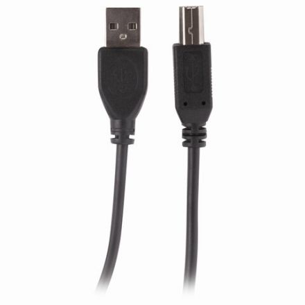 Кабель USB 2.0 AM-BM, 3 м, SONNEN Premium, медь, для подключения принтеров, сканеров, МФУ, плоттеров, экранированный, черный, 513129