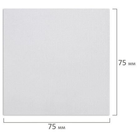 Холсты на магните квадратные НАБОР 4 шт., 7,5х7,5 см, 280 г/м2, 100% хлопок, BRAUBERG ART CLASSIC, 192333