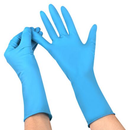 Перчатки латексные смотровые сверхпрочные SFM HIGH RISK LX 1160, Германия, 25 пар (50 штук), размер 9-10, XL (очень большой)