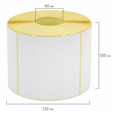 Термоэтикетки ЭКО, 100х100 мм, 1000 этикеток в ролике, 111964