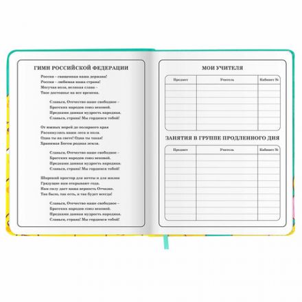 Дневник 1-4 класс 48 л., кожзам (твердая с поролоном), печать, аппликация, ЮНЛАНДИЯ, "Утята", 106936