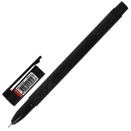 Ручка шариковая масляная BRAUBERG "BLACK PEN", СИНЯЯ, игольчатый узел 0,7 мм, линия письма 0,35 мм, 144325