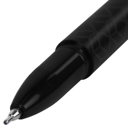 Ручка шариковая масляная BRAUBERG "BLACK PEN", СИНЯЯ, игольчатый узел 0,7 мм, линия письма 0,35 мм, 144325