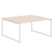 Стол 2-х местный XQWST 1614 Бук Тиара/Белый 1600х1406х750