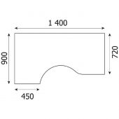Стол эргономичный SL Imago СА-2 левый венге магия 1400 Стол эргономичный SL Imago СА-2 левый венге магия 1400