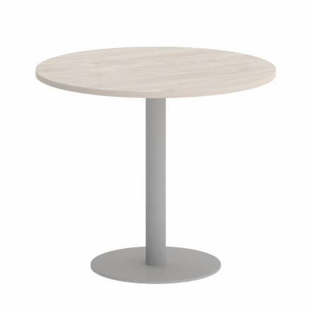 Home Office Стол круглый VR.SP-5-90.1 Денвер светлый/Серый металл 900*900*753 Home Office Стол круглый VR.SP-5-90.1 Денвер светлый/Серый металл 900*900*753