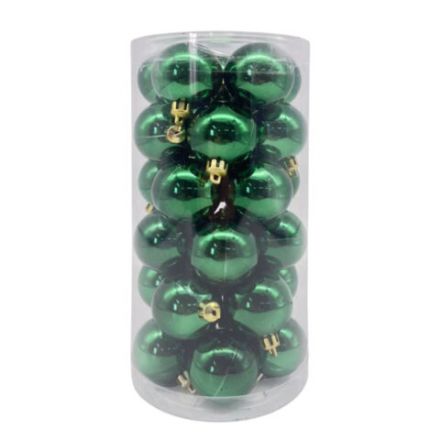 Шары ёлочные 30 шт., 4 см, "Solid Color", пластик, ЗЕЛЕНЫЕ, глянец, ЗОЛОТАЯ СКАЗКА, 592500