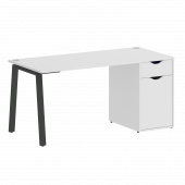 Home Office Стол письменный VR.SP-3-158.1.A Белый/Антрацит металл 1580*720*750