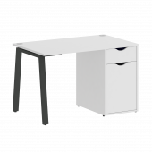 Home Office Стол письменный VR.SP-3-118.1.A Белый/Антрацит металл 1180*720*750