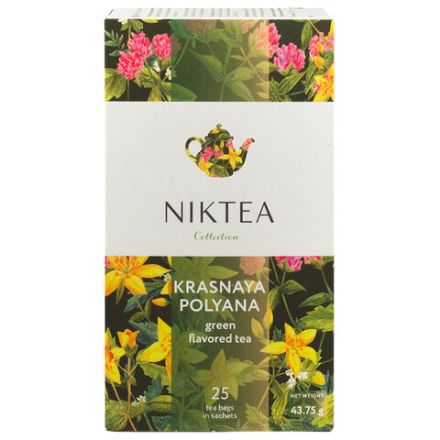 Чай NIKTEA "Красная поляна" зеленый, 25 пакетиков в конвертах по 1,75 г, TALTHA-DP0061