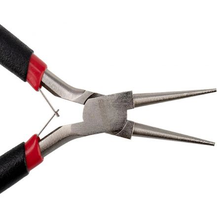 Круглогубцы Мини 120мм никел., авторазжим, обливные рукоятки REXANT 12-4606