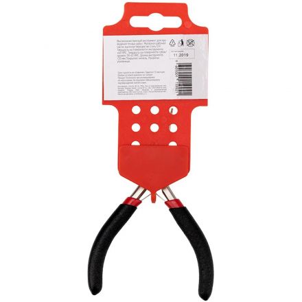 Круглогубцы Мини 120мм никел., авторазжим, обливные рукоятки REXANT 12-4606