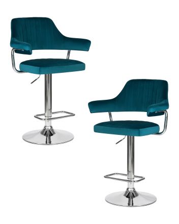 Набор 2 шт Стул барный DOBRIN CHARLY, морской волны велюр (MJ9-99) Набор 2 шт Стул барный DOBRIN CHARLY, морской волны велюр (MJ9-99)