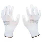 Перчатки антистатические SCAFFA "Antistat", карбоновая нить, полиуретановое покрытие, размер 10, XL (очень большой), 00-00015298