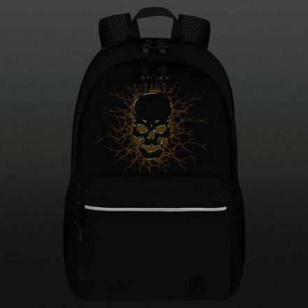 Рюкзак BRAUBERG FASHION CITY универсальный, 2 отделения, "Skull", черный, 46х31х15 см, 272572