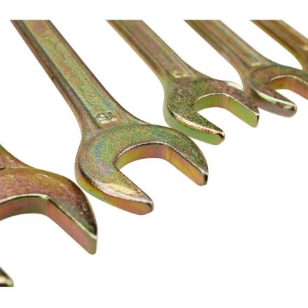 Набор ключей рожковых 6 шт, 6х7-16х17мм, желтый цинк REXANT 12-5843-2