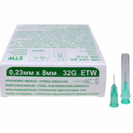 Игла мед. стерил. одноразовая 32G (0,23х8), SFM, 50 шт/упаковка Игла мед. стерил. одноразовая 32G (0,23х8), SFM, 50 шт/упаковка