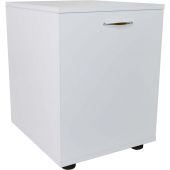 Тумба SV_прикроватная с дверцей (400х450х500) ЛДСП 16мм Белый шагрень