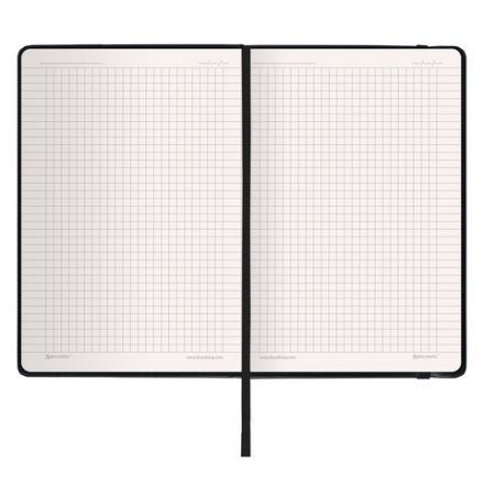 Блокнот А5 (148x218 мм), BRAUBERG "Metropolis Special", под кожу, 80 л., резинка, клетка, черный, 111577