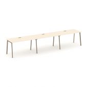 Estetica Рабочая станция на 3 места ES.RS-3.3-LP Сатин/Латте металл 4140*730*750