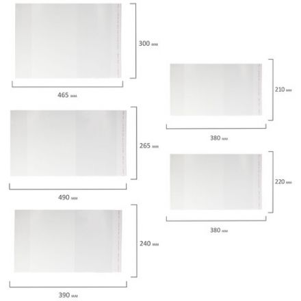 Обложки ПП для тетрадей и учебников, КЛЕЙКИЙ КРАЙ, НАБОР 40 + 2 шт. в ПОДАРОК, ПЛОТНЫЕ, 100 мкм, ПИФАГОР, 274117