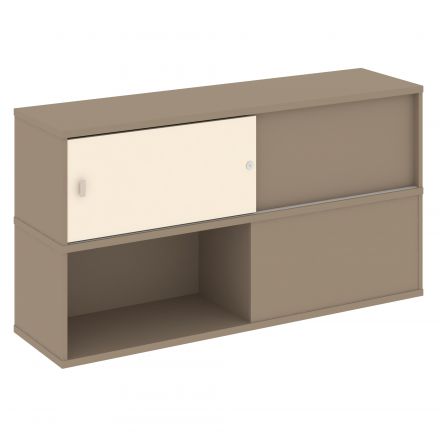 Estetica Надставка на две тумбы высокая ES.NV-6.2 Латте/Сатин 1500*410*795