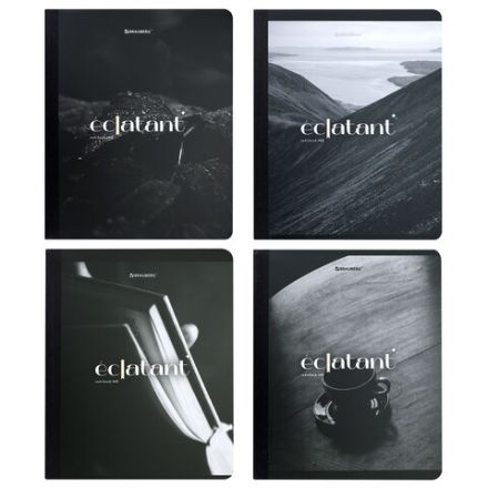 Тетрадь А5 96 л. BRAUBERG, на сшивке с корешком, клетка, обложка картон, "Simplicity", 405288