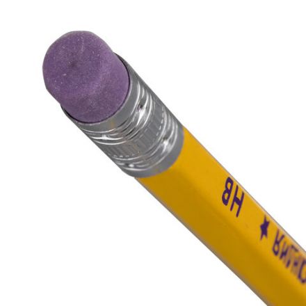 Карандаш чернографитный ЮНЛАНДИЯ, 1 шт., "Школьный", НВ, корпус желтый, с резинкой, 181588